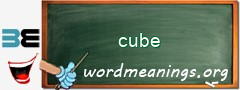 WordMeaning blackboard for cube